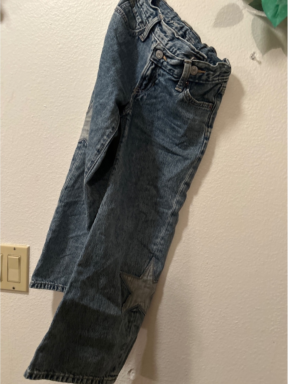 Old Navy Girls' High Rise Super Blouson Wide Leg Jeans Size 7